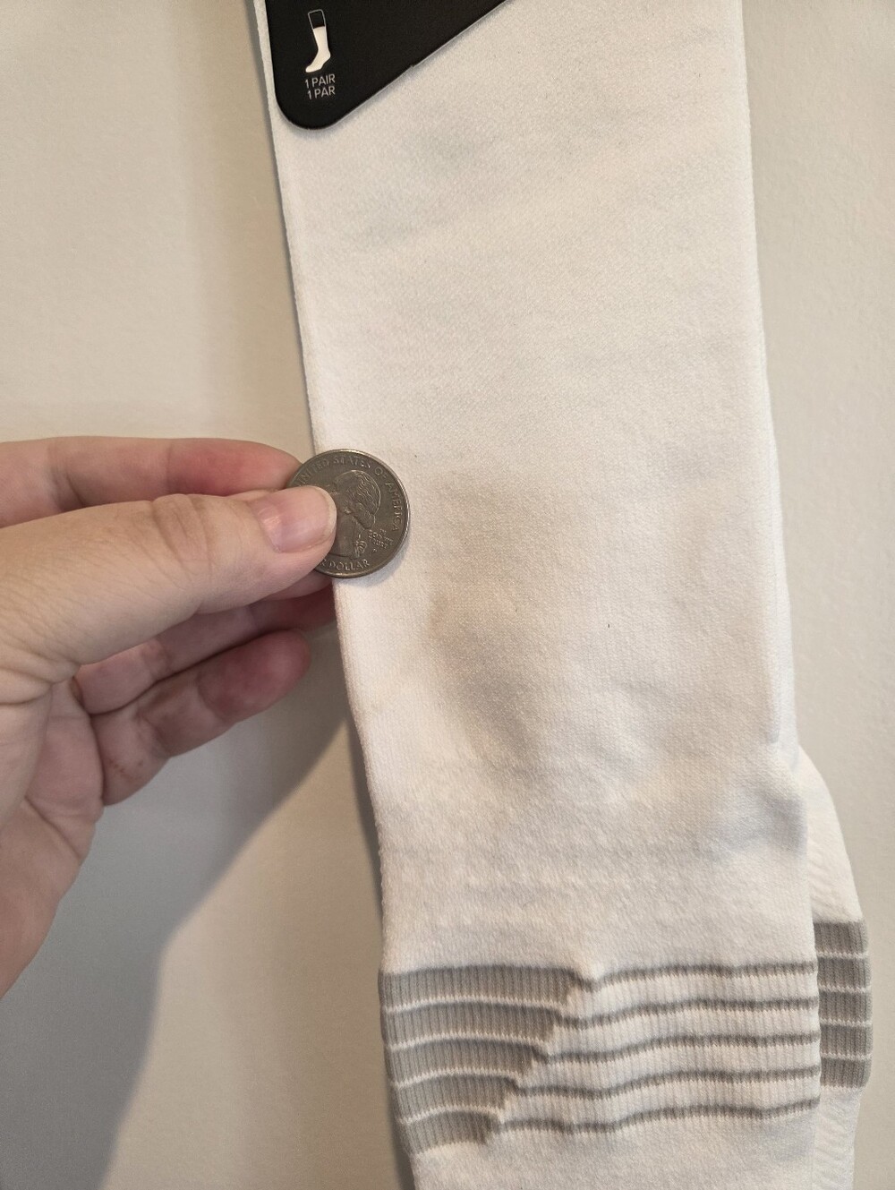 White Performance Crew Socks - Picture 5 of 7